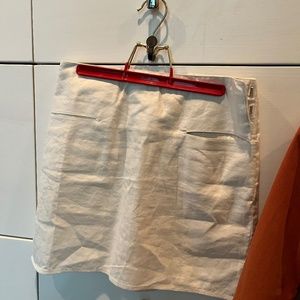 Linen mini-skirt